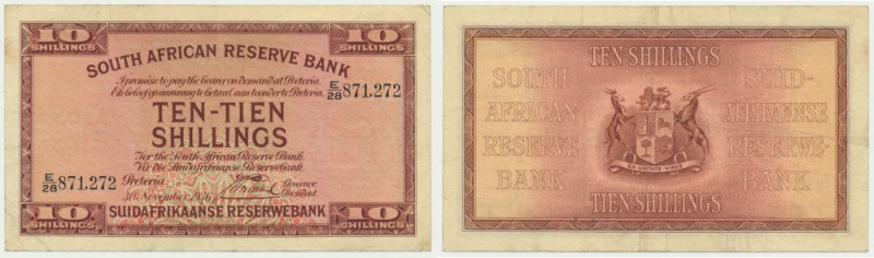 South Africa, 10 Shillings 1936 Propably lightly washed but colours are bright a...