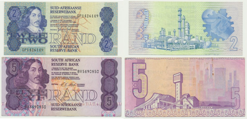 South Africa, 2-5 Rand (1983-94) Never washed or pressed.
Egzemplarze naturalne...