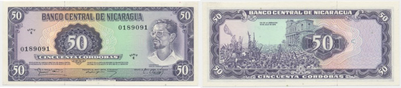 Nicaragua, 50 Cordobas 1979 Uncirculated.
 Emisyjny stan zachowania.
Reference...