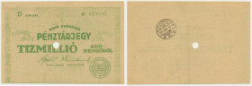 Hungary, 10 Million Adópengő 1946