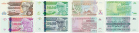 Zaire, set 100.000-5 million Zaïres 1992-96 (4 pcs.)