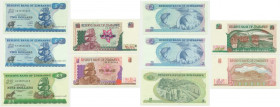 Zimbabwe, set 2-10 Dollars 1983-97 (5 pcs.)