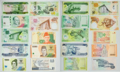 Group of Asian banknotes (10 pcs.)