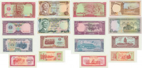 Group of Asian banknotes (8 pcs.)