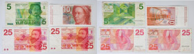 Netherlands and Switzerland, lot 5-25 Gulden and 10 Francs 1971-87 (4 pcs.)
