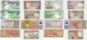 Qatar/Kuwait, set 1/4 Dinar - 5 Riyals 1968-2003 (8 pcs.)