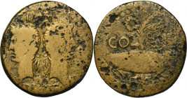 Roman Provincial, Gaul, Nemausus, Marcus Agrippa and Augustus, As