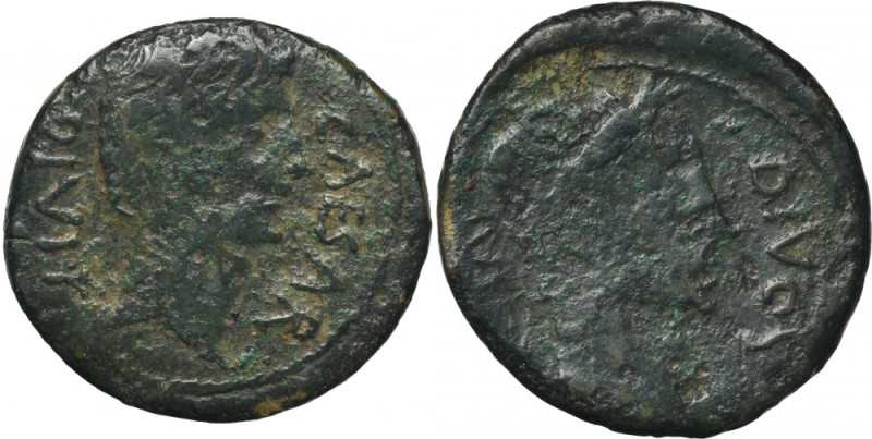 Roman Imperial, Octavian Augustus and Julius Caesar, AE Roman Imperial Divus Aug...