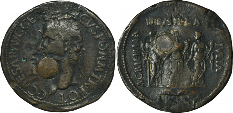 Roman Imperial, Caligula, Sestertius Rare sestertius with sisters of emperor Cal...