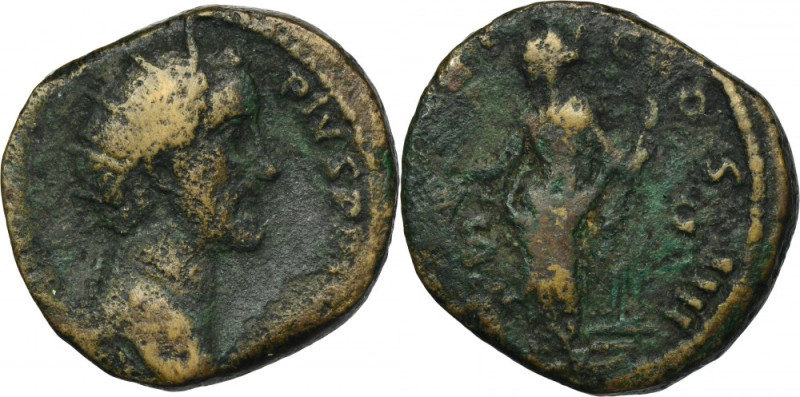 Roman Imperial, Antoninus Pius, Dupondius Roman Imperial Antoninus Pius (138-161...