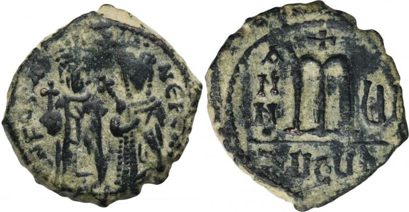 Byzantine Empire, Phocas, Follis - ex. Awianowicz Coin from the collection of pr...