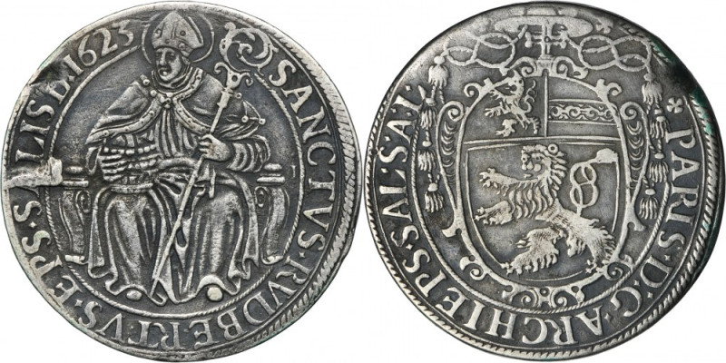 Austria, Archbishopric of Salzburg, Paris von Lodron, Thaler Salzburg 1623 Austr...