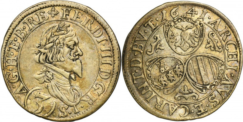 Austria, Ferdinand III, 3 Kreuzer Sankt Veit 1641 Variety with obverse legend R ...