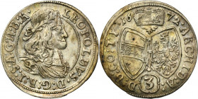 Austria, Leopold I, 3 Kreuzer Hall 1671
