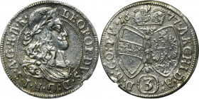 Austria, Leopold I, 3 Krajcary Hall 1677