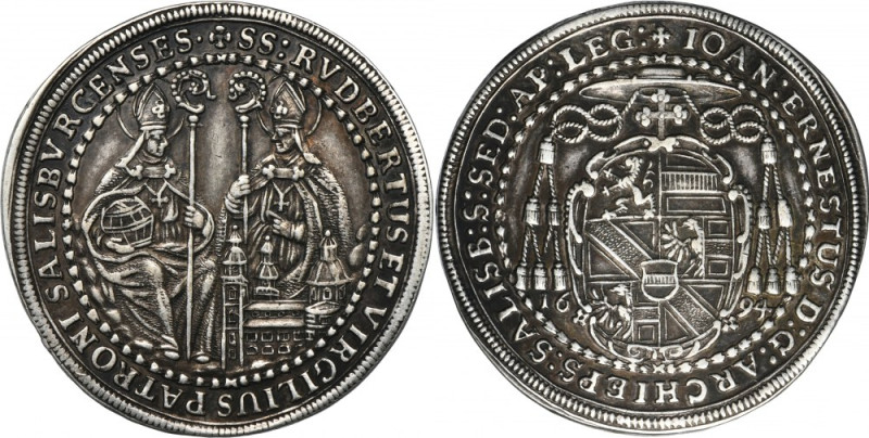 Austria, Archbishopric of Salzburg, Johann Ernst von Thun Hohenstein, 1/2 Thaler...