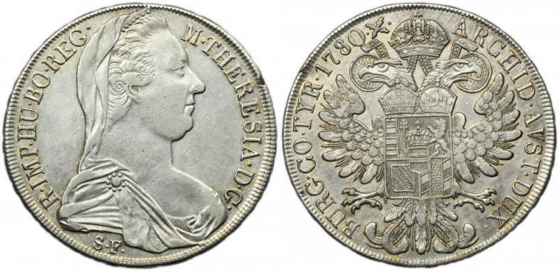 Austria, Maria Theresa, Thaler Günzburg 1780 SF Old struck from 1783-1795. Varie...
