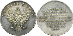 Austria, Leopold II, Token Homage in Tirol 1790