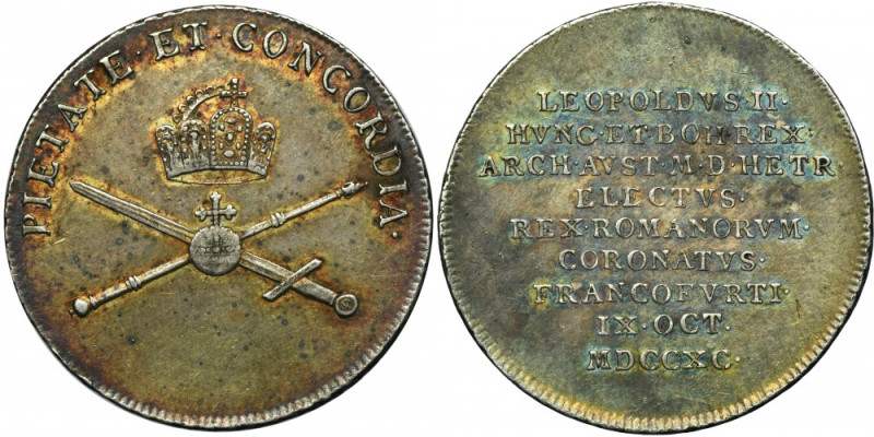 Austria, Leopold II, Coronation token Frankfurt 1790 Coronation token of Leopold...