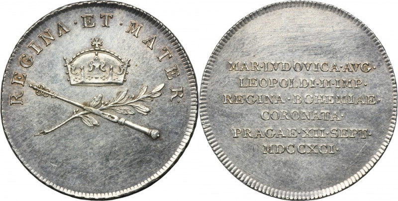 Austria, Leopold II, Coronation token of Maria Ludovica 1791 Wide coronation tok...
