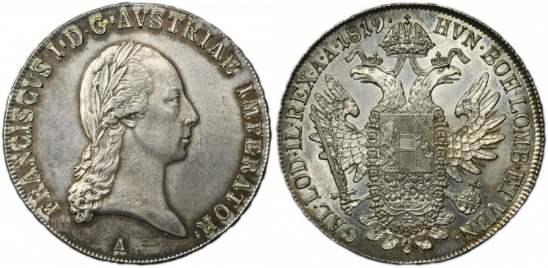 Austria, Franz II, Thaler Wien 1819 Carthweel effect on both sides. 
 Obverse: ...