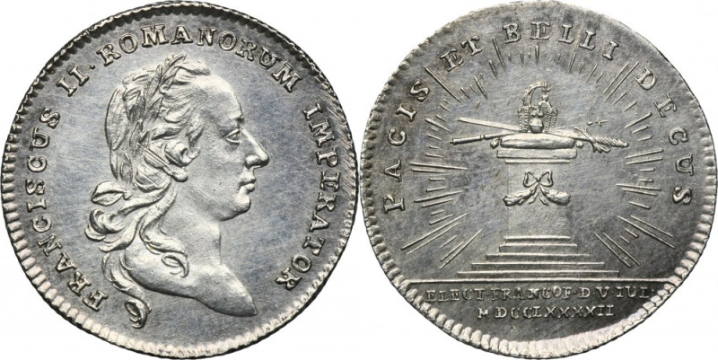 Austria, Franz II, Coronation token Frakfurt 1792 Silver coronation token from 1...