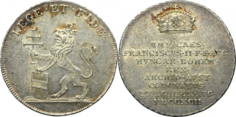 Austria, Franz II, Coronation token Prague 1792 Issue&nbsp;on the occasion of th...