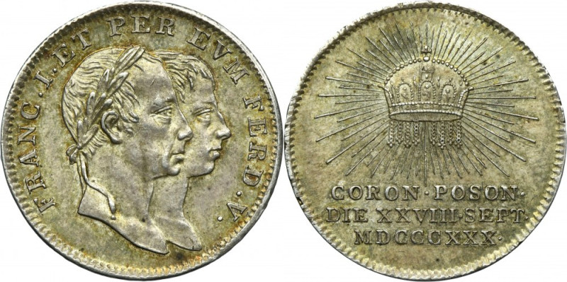 Austria, Franz II, Coronation token Pressburg 1830 Ferdinand V was crowned king ...