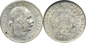 Austria, Franz Joseph I, 1 Florin Wien 1878