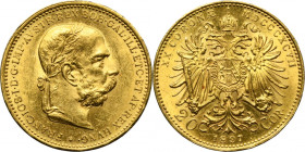 Austria, Franz Joseph I, 20 Corona Wien 1897