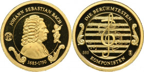 Austria, Medal from the Most Famous Composers series 2010 - Johann Sebastian Bach