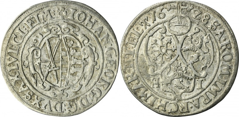 Germany, Saxony, Johann Georg I, Groschen Dresden 1628 HI Variety with initial H...