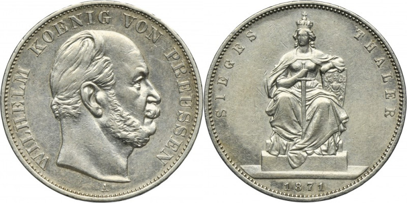 Germany, Kingdom of Prussia, Wilhelm I, Siegesthaler Berlin 1871 A Issue minted ...