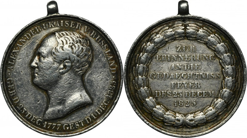 Russia, Medal in memory of the death of Tsar Alexander I 1825 - RARE Rare silver...