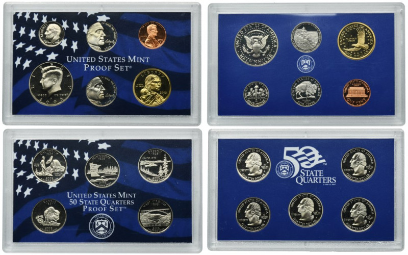 Set, USA, Vintage set 2005 (11 pcs.) Vintage set of 11 proof coins from 2005. Ze...