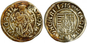 Hungary, Ladislaus II Jagiellon, Denarius Kremintz 1516 KG