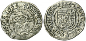 Hungary, Louis II of Hungary, Denarius Kremnitz 1526 KA