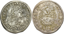 Hungary, Leopold I, 15 Kreuzer Kremnitz 1661 KB