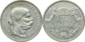 Hungary, Franz Joseph I, 5 Korona Kremnitz 1900 KB