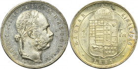 Hungary, Franz Joseph I, 1 Forint Kremnitz 1881 KB