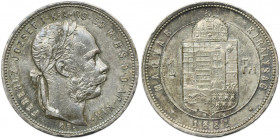 Hungary, Franz Joseph I, 1 Forint Kremnitz 1881 KB