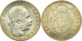 Hungary, Franz Joseph I, 1 Forint Kremnitz 1886 KB