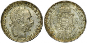 Hungary, Franz Joseph I, 1 Forint Kremnitz 1888 KB