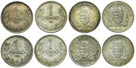 Set, Hungary, Miklós Horthy, 1 Pengö Budapest 1926-1927 (4 pcs.)