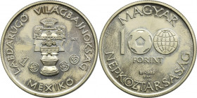 Hungary, 100 Forint Budapest 1985 - Football World Cup