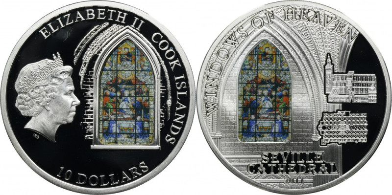 Cook Islands, Elizabeth II, 10 Dollars 2011 Seville Cathedral Issue&nbsp;from th...