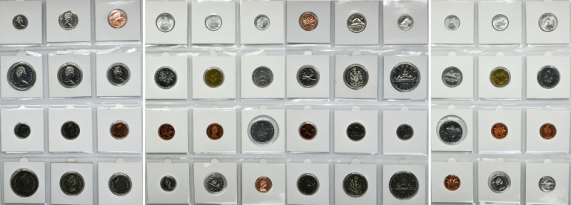 Set, Canada, Vatican, Mix of coins (24 pcs.) Lot of 24 pieces of Canadian and Va...