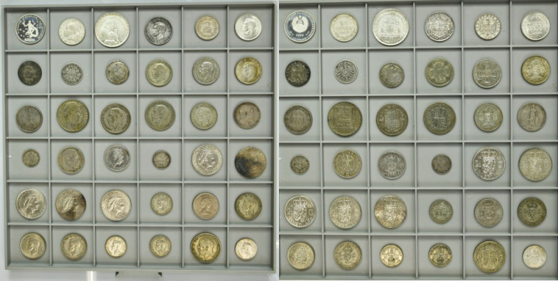 Set, Mix African and European coins (36 pcs.) - SILVER Set of 36 African and Eur...