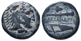 Kingdom of Macedon, Alexander III 'the Great' Ae, circa 323-310 BC.

Reference :

Condition: Very Fine
Weight: 6g