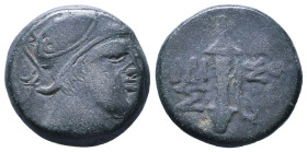 Greek Coins. 4th - 1st century B.C. AE

Reference :

Condition: Very Fine
Weight: 8g